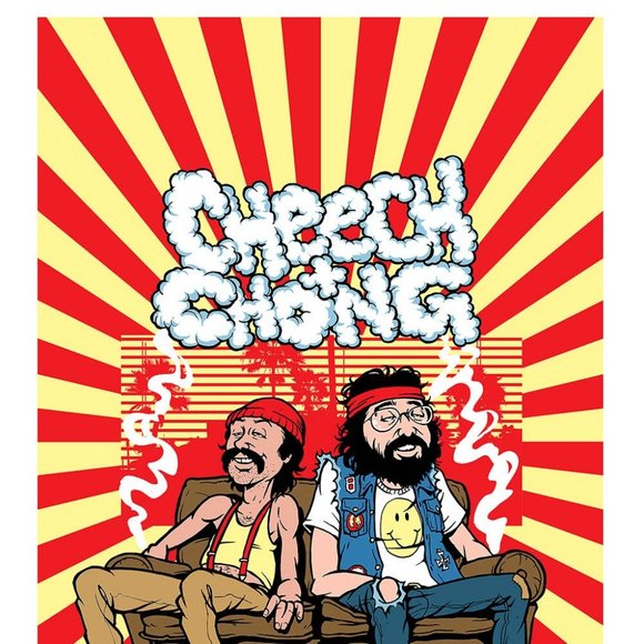 Cheech & Chong Couch Tapestry ~ 30" x 45" ~ w/Corner Loops ~ Brand New! - Picture 2 of 4